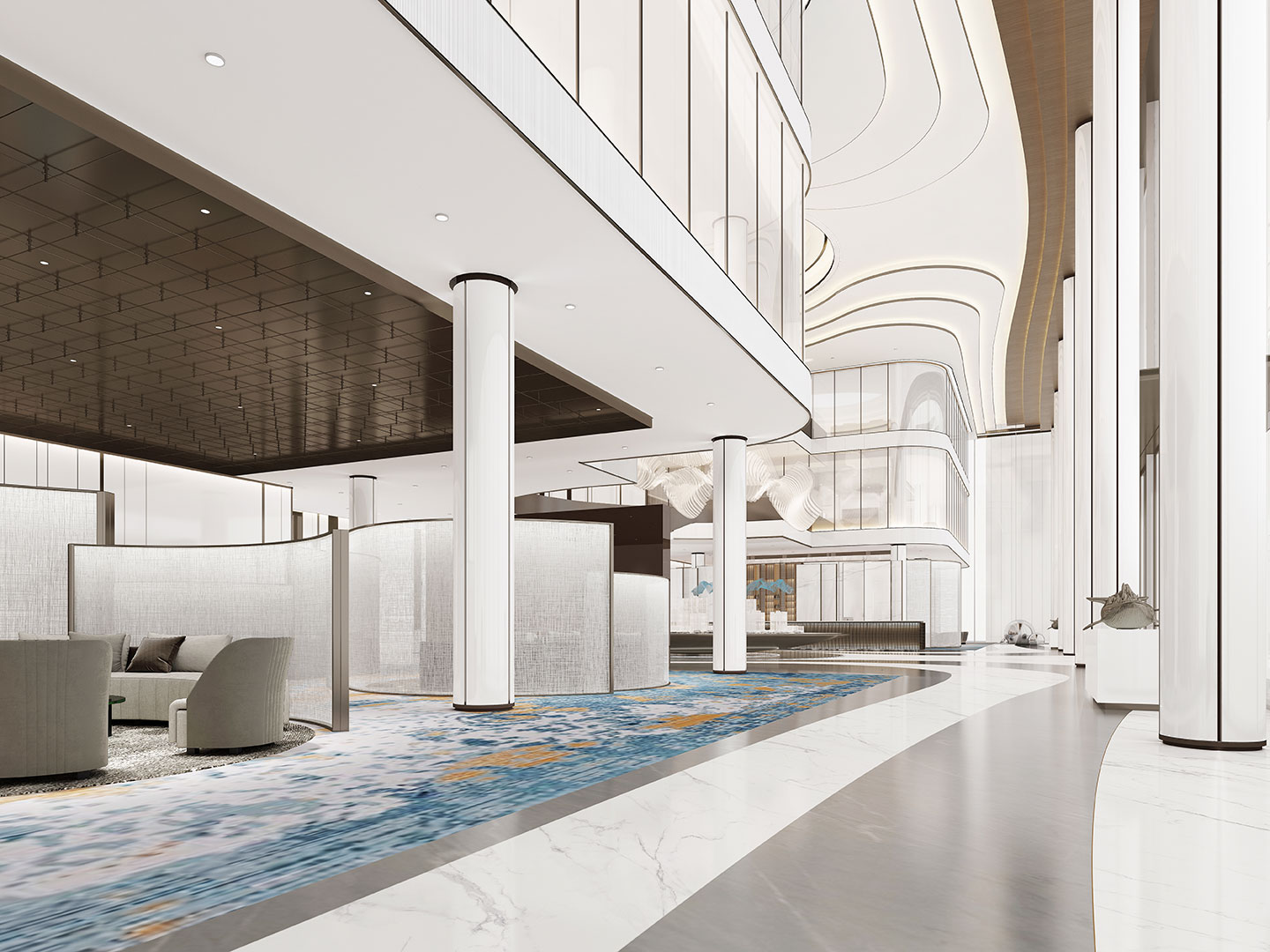 恒力蘇州中心全球運(yùn)營(yíng)總部辦公樓室內(nèi)設(shè)計(jì)方案「多圖」