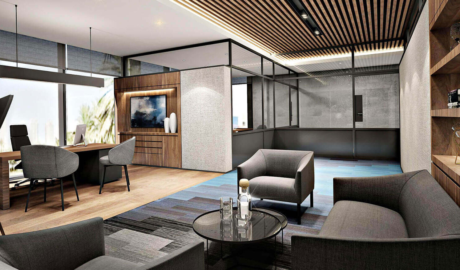 產(chǎn)業(yè)園設(shè)計辦公室設(shè)計效果圖